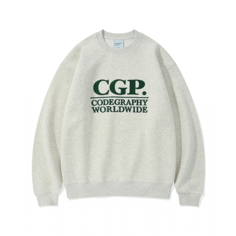 コデジェリースクエアロゴスウェットシャツ_アイボリー