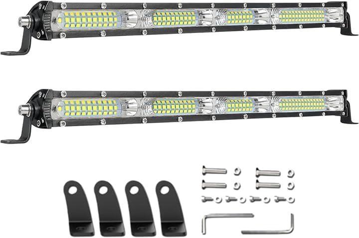 ワークライト 作業灯 LED バーライト デイライト 12V 24V 120W 13インチ(2個セット)