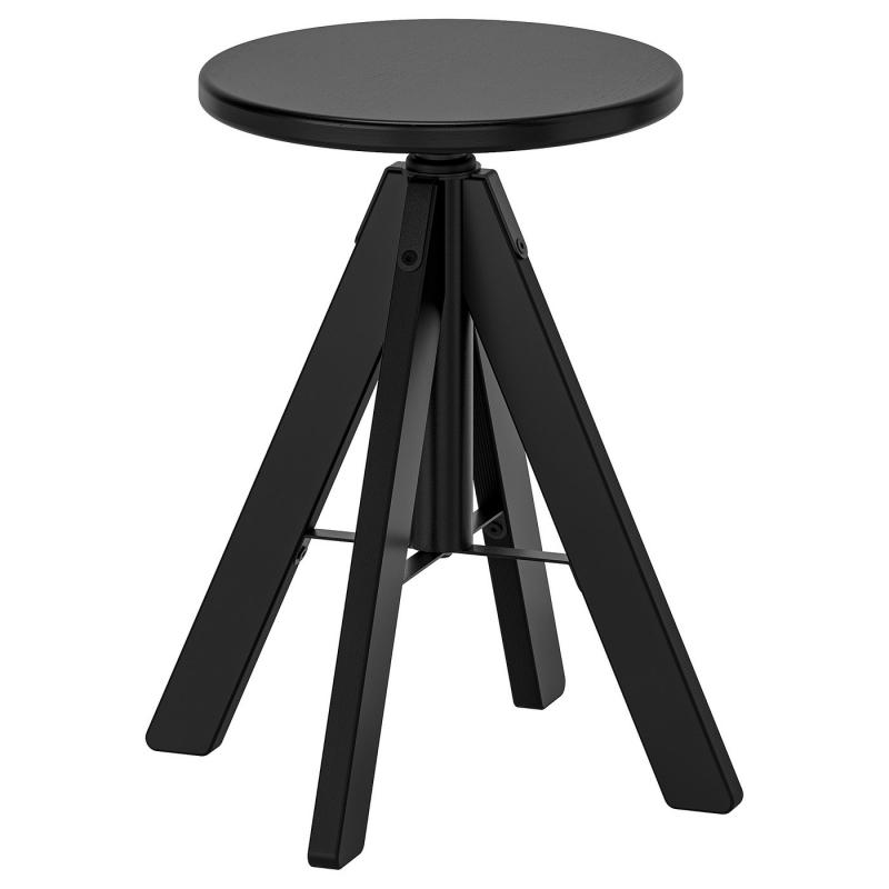 RUDSTORP ルードストルプ スツール - ブラック 44-55 cm