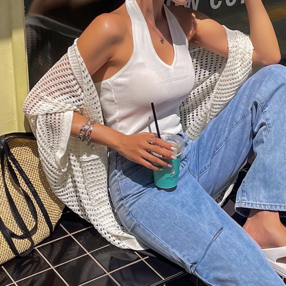 (NAK21) トップニット+スティングレイマスクカーディガンセット NK41-O-4 5,500円