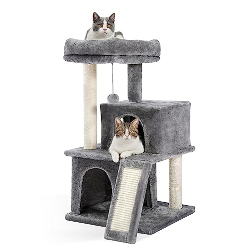 色：グレー サイズ：M PAWZ Road キャットタワー スリム コンパクト 据え置き 猫タワー