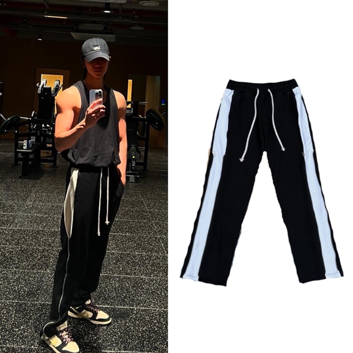 [SEVENTEEN着用]CLACO ワイド スウェット サイド ジッパーパンツ/ディエイト着用