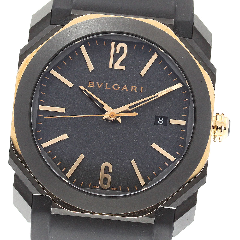 ブルガリ BVLGARI BGOP41SG オクト デイト 自動巻き メンズ 良品 箱・保証書付き_841624【中古】