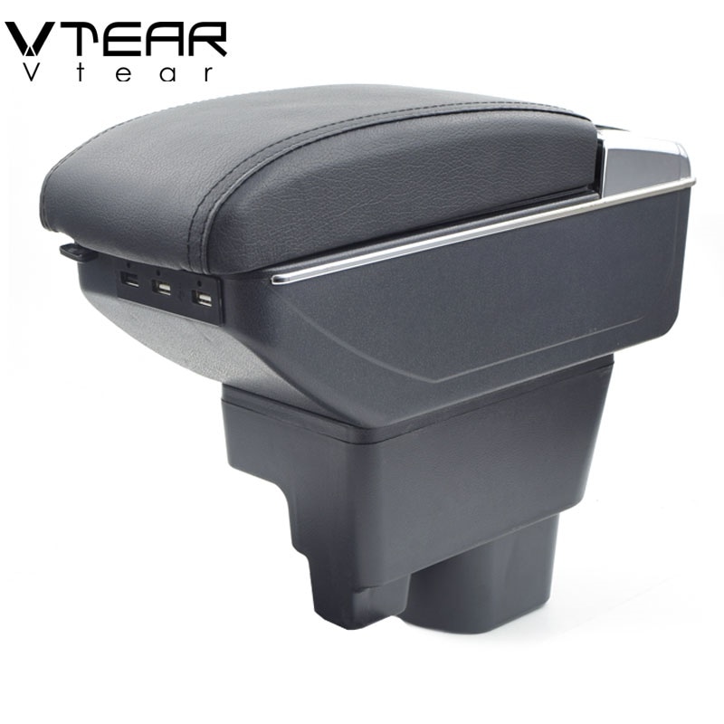 Geely MK 2009-2013 アームレストボックスのためのVtear USB充電インターフェイスは中央を高めます内容の貯蔵箱のカップホルダー灰皿アクセサリー