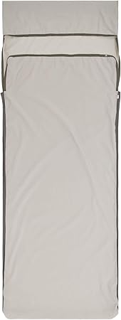 シルクブレンド寝袋ライナー長方形ピロースリーブ付き