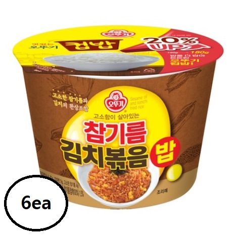レトルト韓国カップご飯ごま油キムチチャーハン259gx6ea 오뚜기컵밥