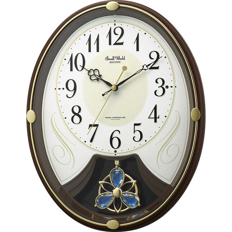 RHYTHM リズム　アミューズメント電波時計 スモールワールドリリィN　4MN554RH06