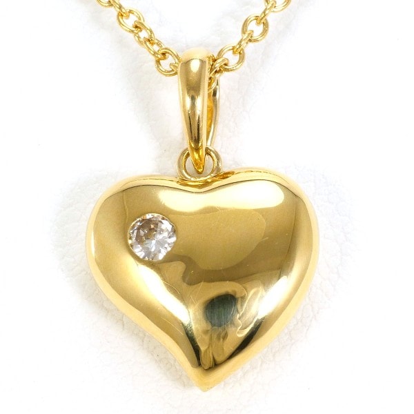 K18 18金 YG イエローゴールド ネックレス ダイヤ 0.082 ジュエリー 中古