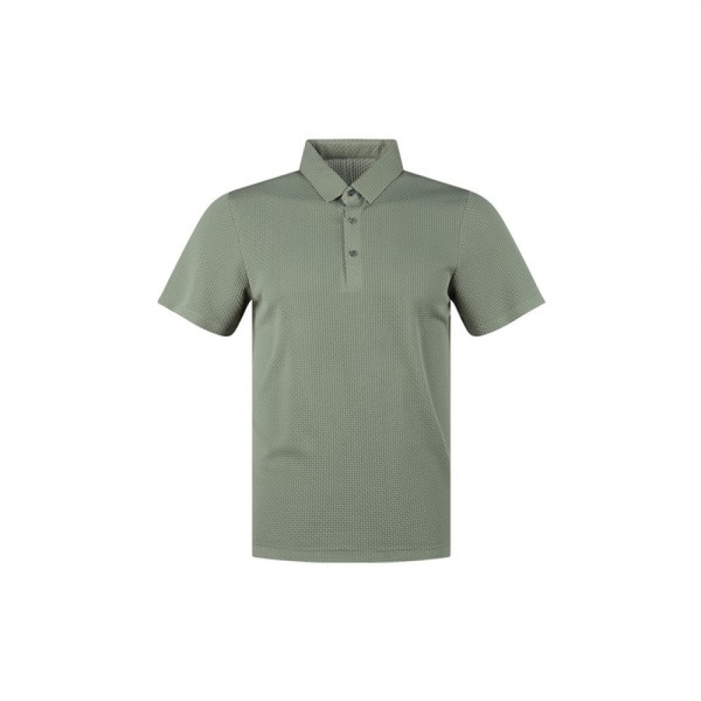 (ラックスゴルフ) ラックスゴルフルツェルンメンズエンボスパターン半袖ゴルフシャツ BLU4M407