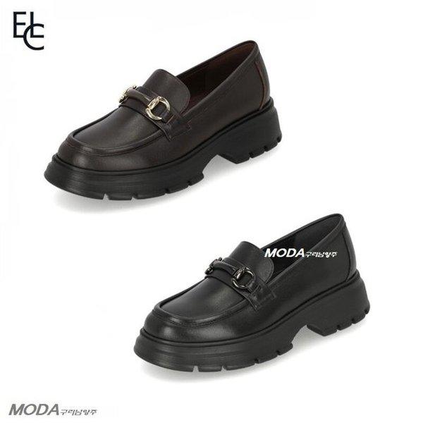 軽量クッションUPチャンキー女性ローファーシューズ1XWD46XT_GN