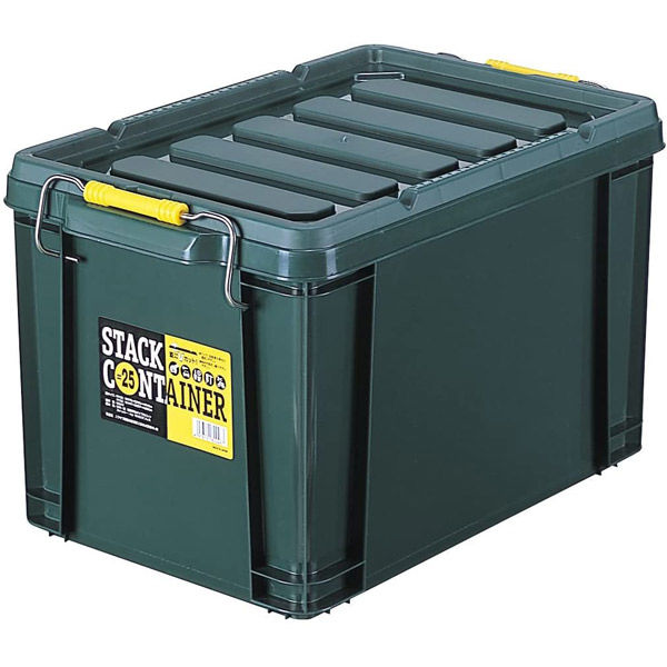 スタックコンテナ＃25　【6個セット】　積み重ね可能　収納ﾎﾞｯｸｽ　　商品サイズ：幅297 奥行447 高さ260