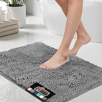 Gorilla Grip オリジナル ラグジュアリー シェニール バスルームラグ マット