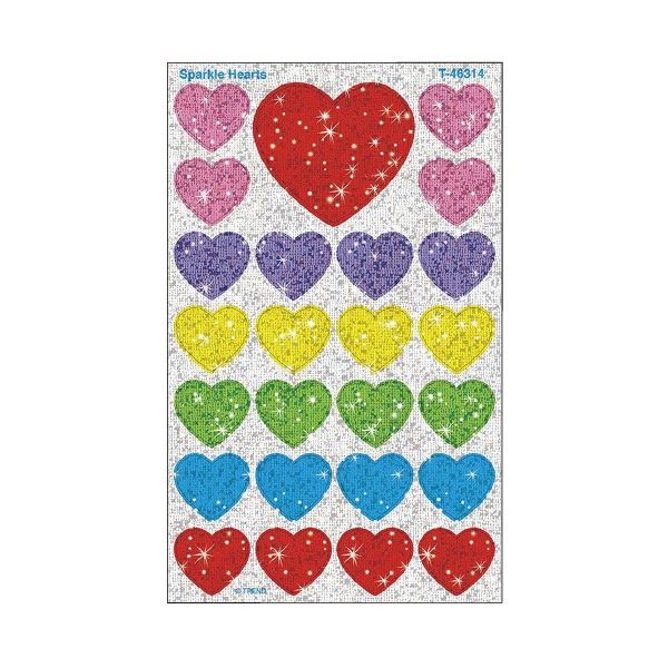 （まとめ）TREND キラキラごほうびシール100片ハートT-46314[x5セット]