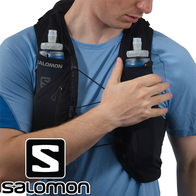 サロモン SALOMON ランニングベスト フラスク付 ADV SKIN 12 メンズ レディース LC1759500 12L トレイルランニング アウトドア トレラン マラソン 登山 バッグ リュッ