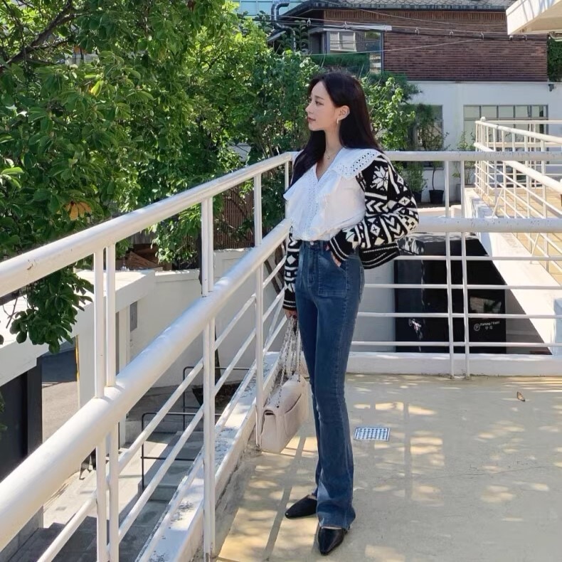 サンローラン イタリア製 テーパードデニムパンツ W24 ウォッシュ  