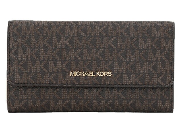 マイケルコース MICHAEL KORS 財布 レディース 三つ折り長財布 ブラウン アウトレット 35f8gtvf3b-brown