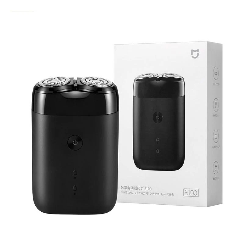 電気シェーバー Xiaomi シェーバー回転デュアルヘッド全身洗える 90 分バッテリー寿命 Type-C 急速充電30%までに制限