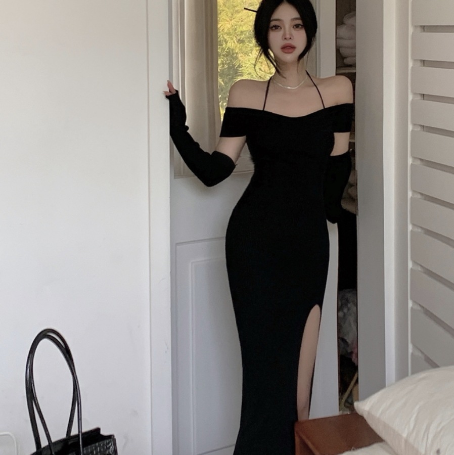 ワンピース デート ロング ロング丈 袖あり スリット かわいい 大人可愛い きれいめ シンプル カジュアル 大人 上品 おしゃれ お洒落 主役級 存在感 夏 10代 20代 30代 レディース