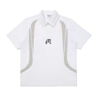 Malbon Golf純正 Mサイズ アイスグラフィック ポロシャツ クリーム（メンズ）