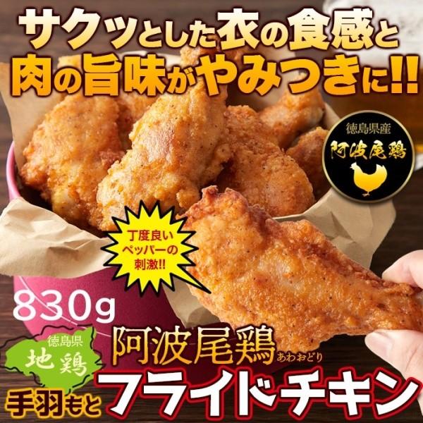 阿波尾鶏 手羽元フライドチキン 830g 揚げるだけで美味しい 徳島県産 味付き衣付きチキン 冷凍830g 4,879円