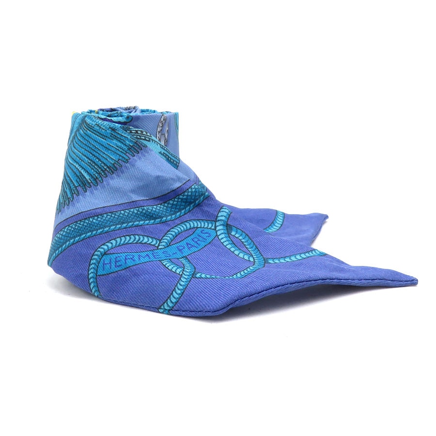 エルメス HERMES スカーフ ツイリー シルク ブルー系 レディース 56543a