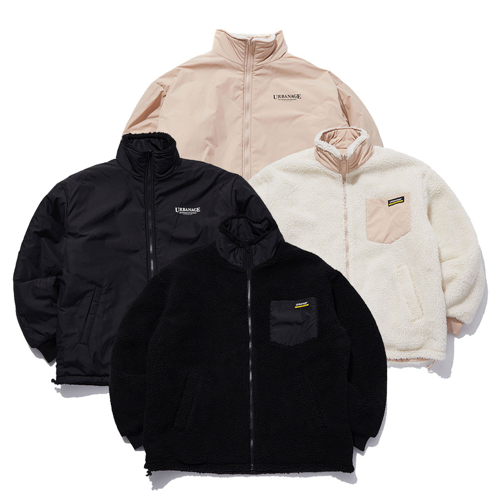 リバーシブル フリースジャケット (2色)