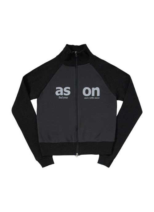 【AS"ON】 SALT ZIP-UP / CHARCOAL 正規品