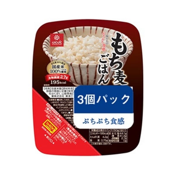 もち麦ごはん無菌パック 3個パック 150g3 12 メーカー直送