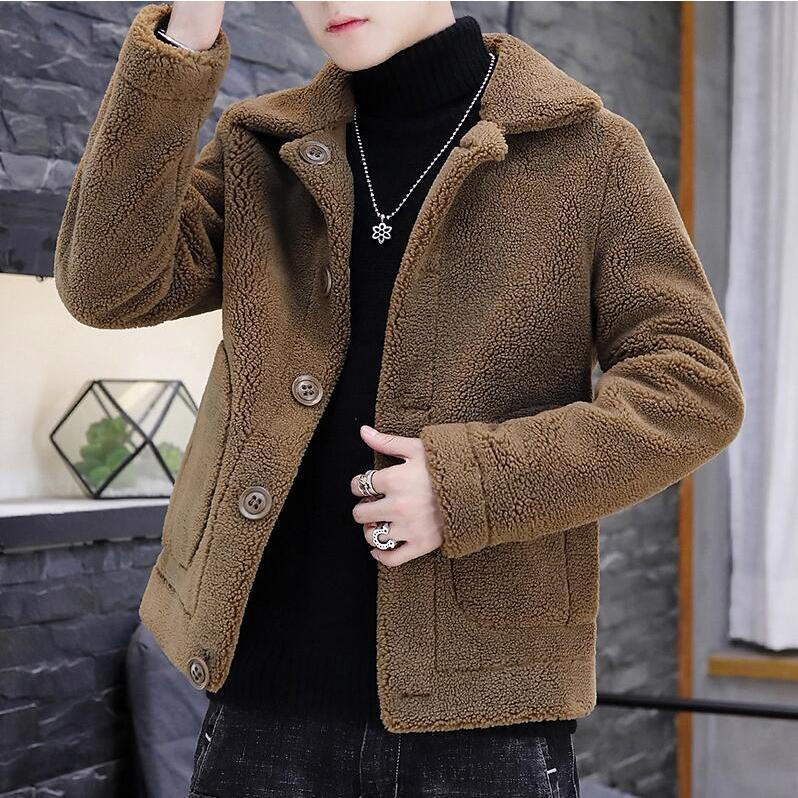 人気 ショートコート ファーコート 防風 フェイクファー メンズ お洒落 カジュアル 冬物 アウター 暖かい 防寒 毛皮コート 上質 コート 上着 ジャケット 長袖