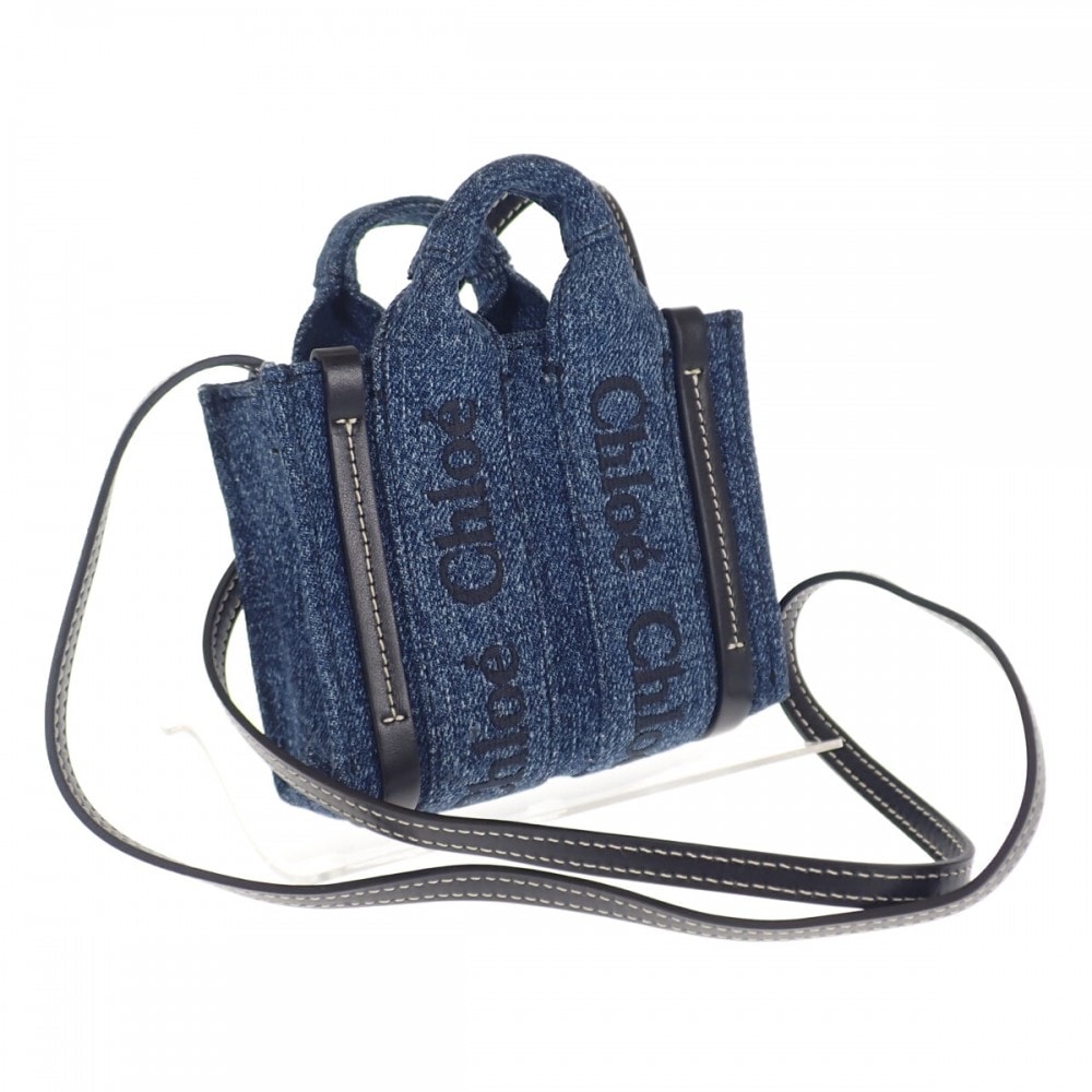 woody ナノトート CHC23UP235K3545D 2WAYバッグ ハンドバッグ デニム カーフ ブルー レディース【Sランク】 52,680円