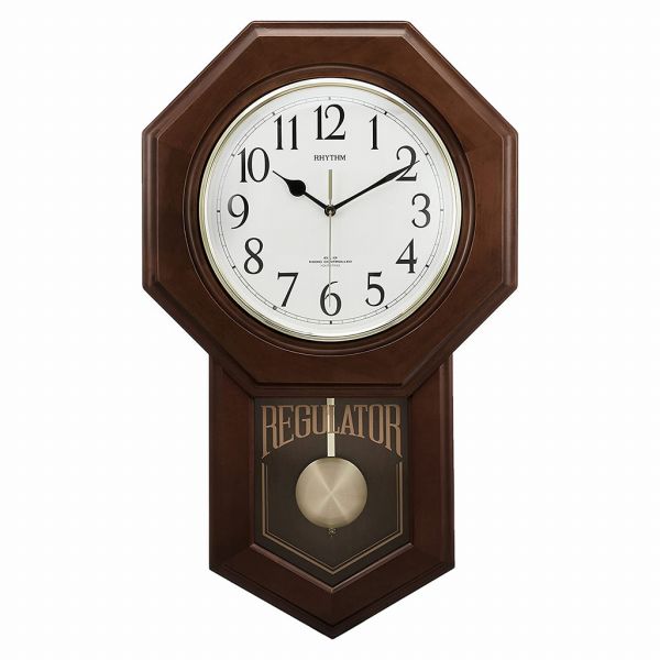 取寄品 正規品 RHYTHM リズム時計 4MNA06RH06 報時時計 モーランドR アナログ表示 掛け時計