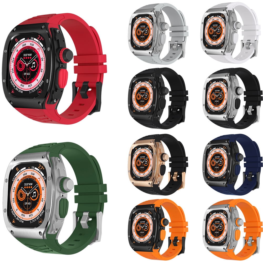 アップルウォッチ バンド Apple Watch ultra 対応バンド アップルウォッチ バンド 49mm スポーツバンド 高通気性 伸縮バンド サイズ調整可能 男女兼用 全面保護 耐衝撃 おしゃれ