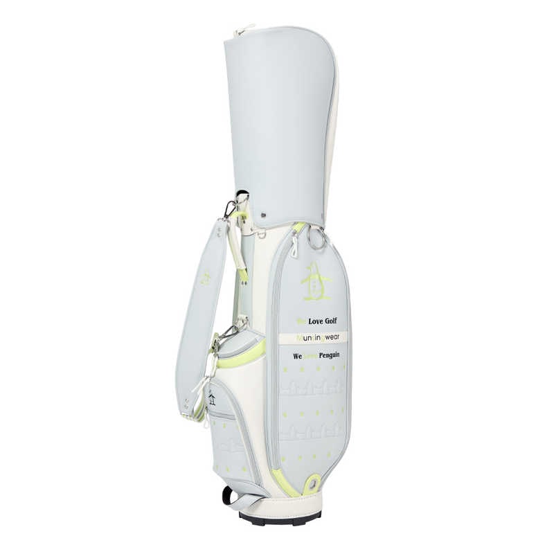 マンシング　ゴルフ用品 合皮素材ペンギン刺繍キャディバッグ ［8.5型 / 46インチ対応 / 6分割 / 3.1kg］ グレー　MG5FCB02L