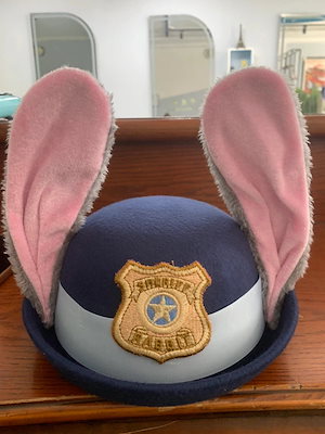 ズートピア オフィサー ジュディハット 長い耳 ウサギの形の帽子 かわいい日よけ帽子