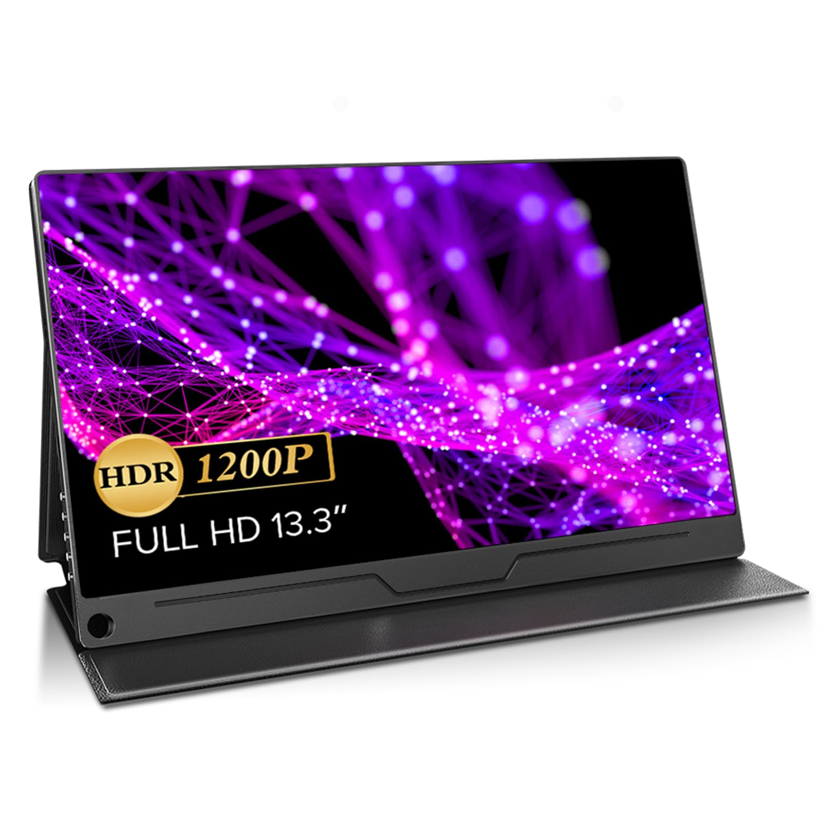 モバイルモニター 13.3インチ 1920*1200 ポータブルディスプレイ 薄型 軽量 IPSパネル USB Type-C 標準HDMI ケース付 VESA対応 ペンホールスタンド 横置き/縦置き