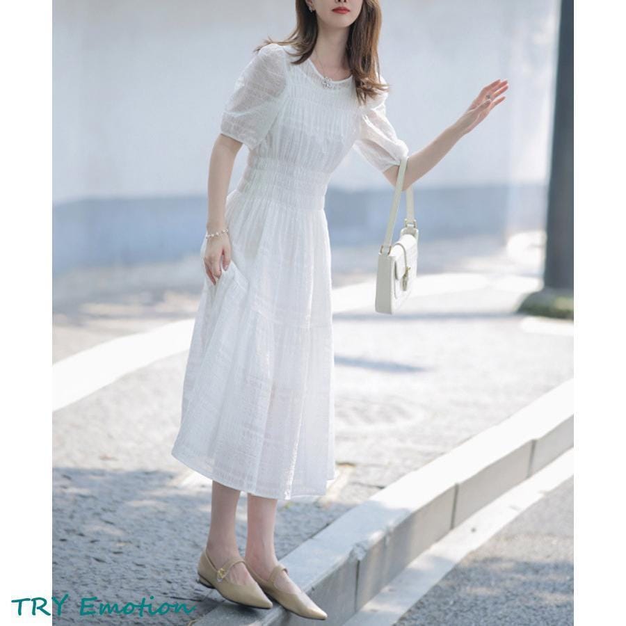 リゾートワンピ　ワンピース 夏　ワンピース 春　リゾートワンピ マキシワンピ 白ワンピース ビーチ　ワンピース　夏 海　綿