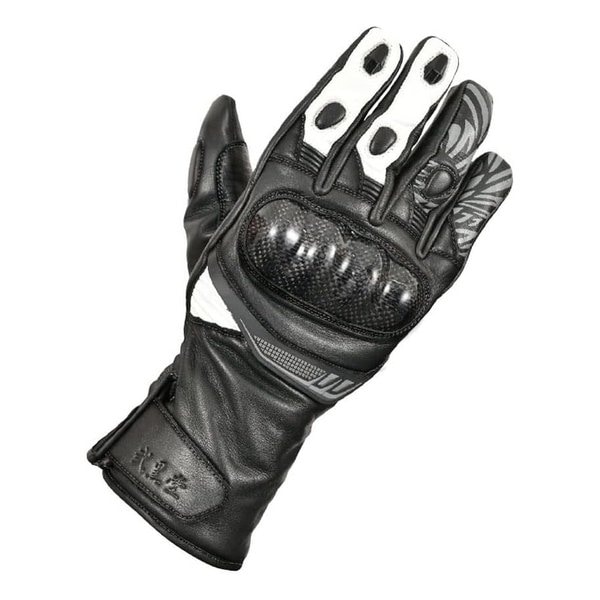 弐黒堂 スピードライドウィンターレザーグローブ WBGN-222 ブラック/ホワイト Mサイズ WBGN-222-BK/WH-M