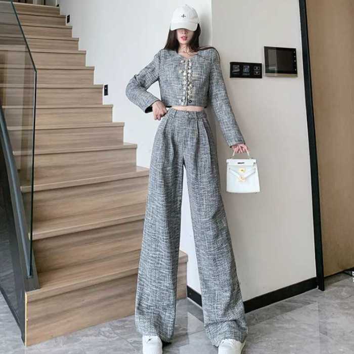 きれいめ レディースファッション ツィード セットアップ レディース S M L XL