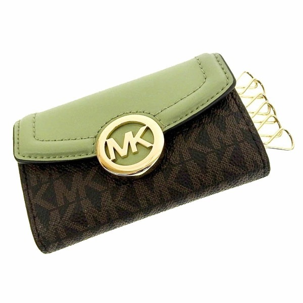 マイケルコース キーケース レディース グリーン ブラウン アウトレット MICHAEL KORS d35s0gftp5b-ligsag
