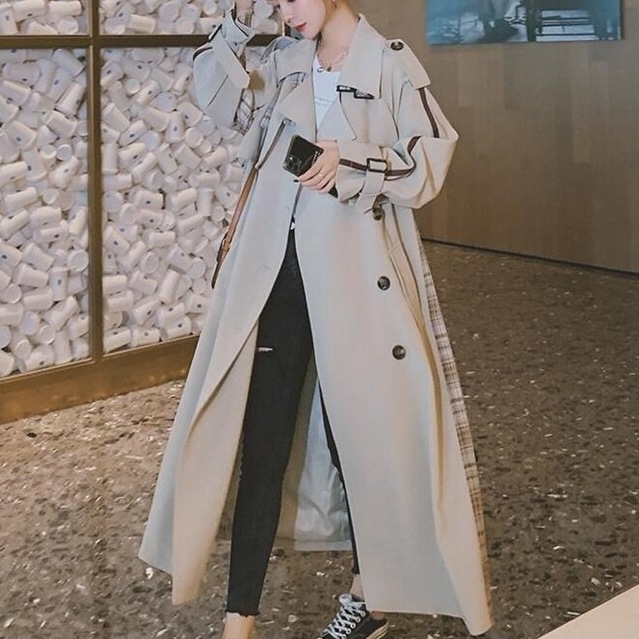 22人気特価 通勤 上品 春コート レディース トレンチコート スプリングコート 美品 アウター 秋 春 トレンチコート Size S Aegis Qa