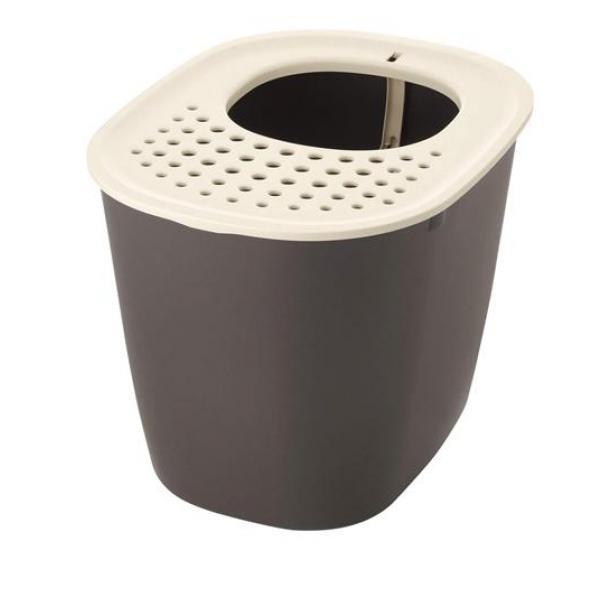 リッチェル 猫用 ラプレ 砂取りネコトイレ 本体 1組入 (ダークグレー)