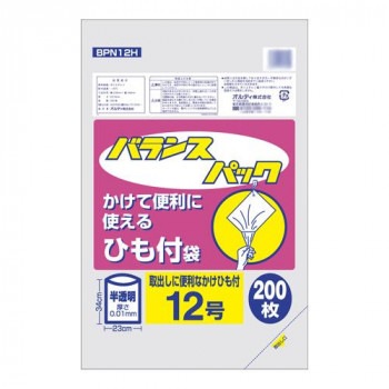 オルディ バランスパック12号ひも付 半透明200P×60冊 20097102