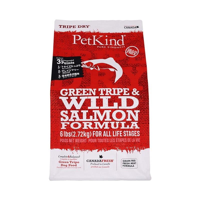 ペットカインド トライプドライ グリーントライプ＆ワイルドサーモン 2.72kg