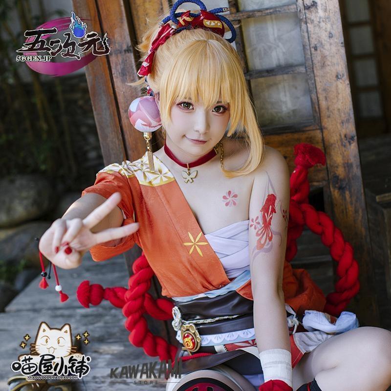 Catwushop　原神　コスプレ　宵宮　ヨイミヤ　衣装　ウィッグ　靴　追加可