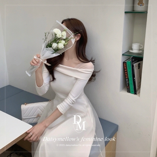 [累積2千枚/ リニューアルVER /プリンセス服] 24ss ランディ シャーリング アンバランス オフ シフォン ロング フレア ワンピース ops ブライダルシャワー 年末ルック