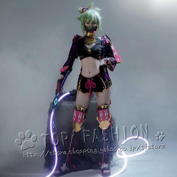 原神（げんしん）Genshin Impact 久岐忍(くきしのぶ) 雷元素 コスプレ衣装 クリスマス ハロウィン 仮装 お祭り Cosplay 変装 （ウィッグ靴 道具追加 ）