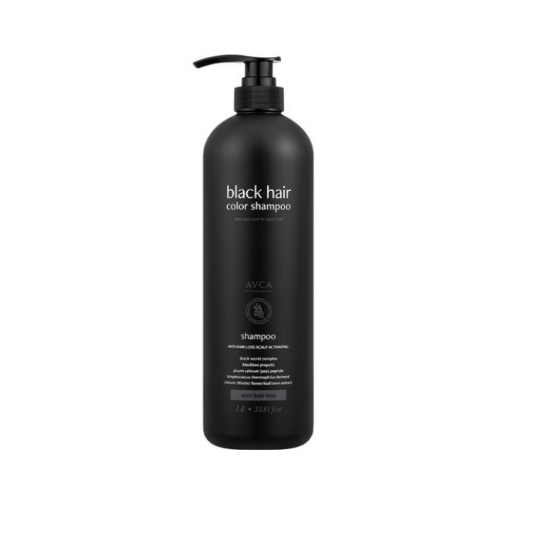 アブカ脱毛機能性ブラックヘアカラー若白髪シャンプー1000ml