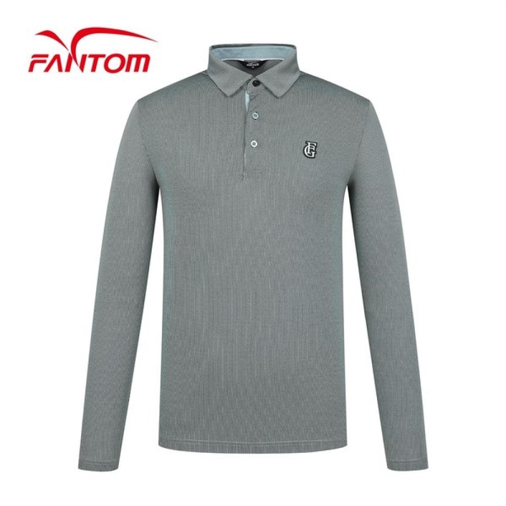 [ファントム] メンズティッシュカラー長袖Tシャツ