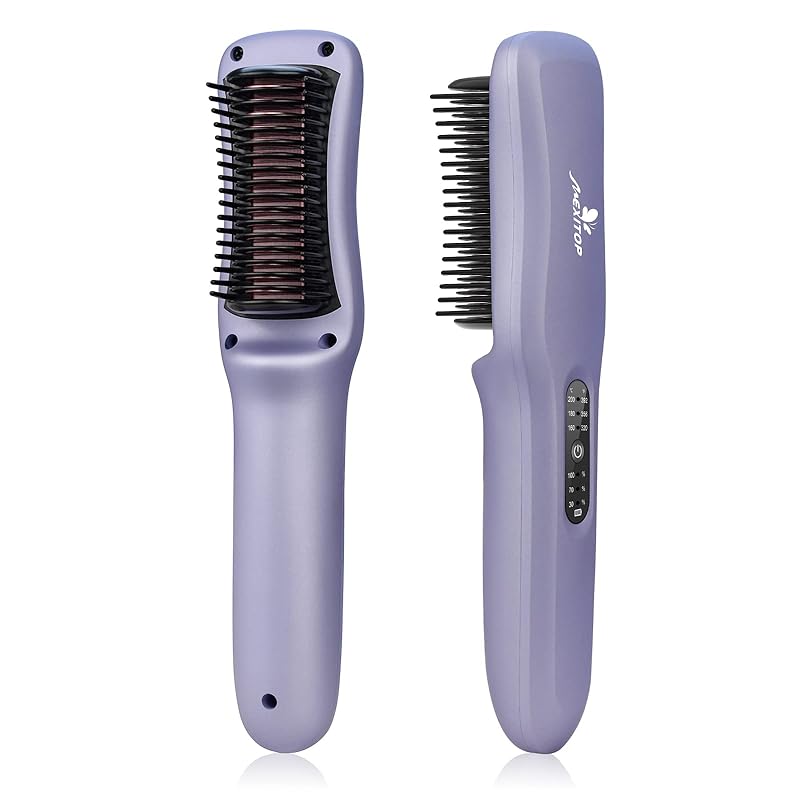 ヘアブラシアイロンコードレス ブラシ MEXITOP ヘアアイロンusb ストレートアイロン ヘアーアイロン 充電式 毛先 前髪 スタイリングアイロンブラシ アイロンブラシ ブラシアイロン ホットブラ