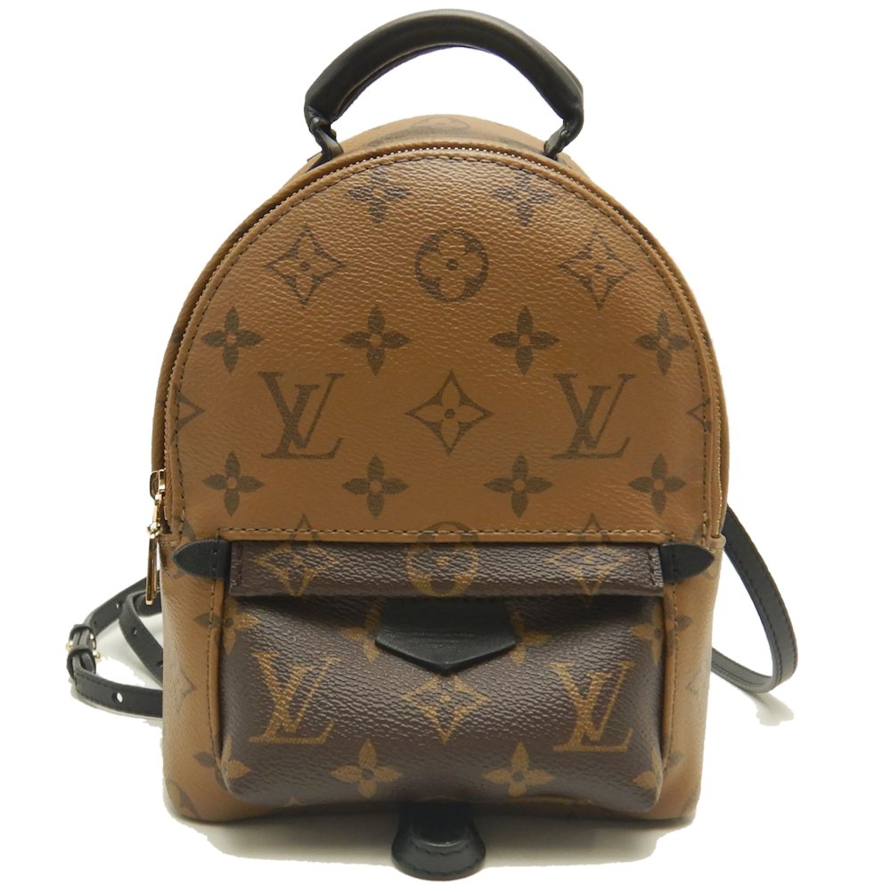 モノグラムリバース パームスプリングスバックパックMINI M44872 リュック ブラウン/252763【中古】